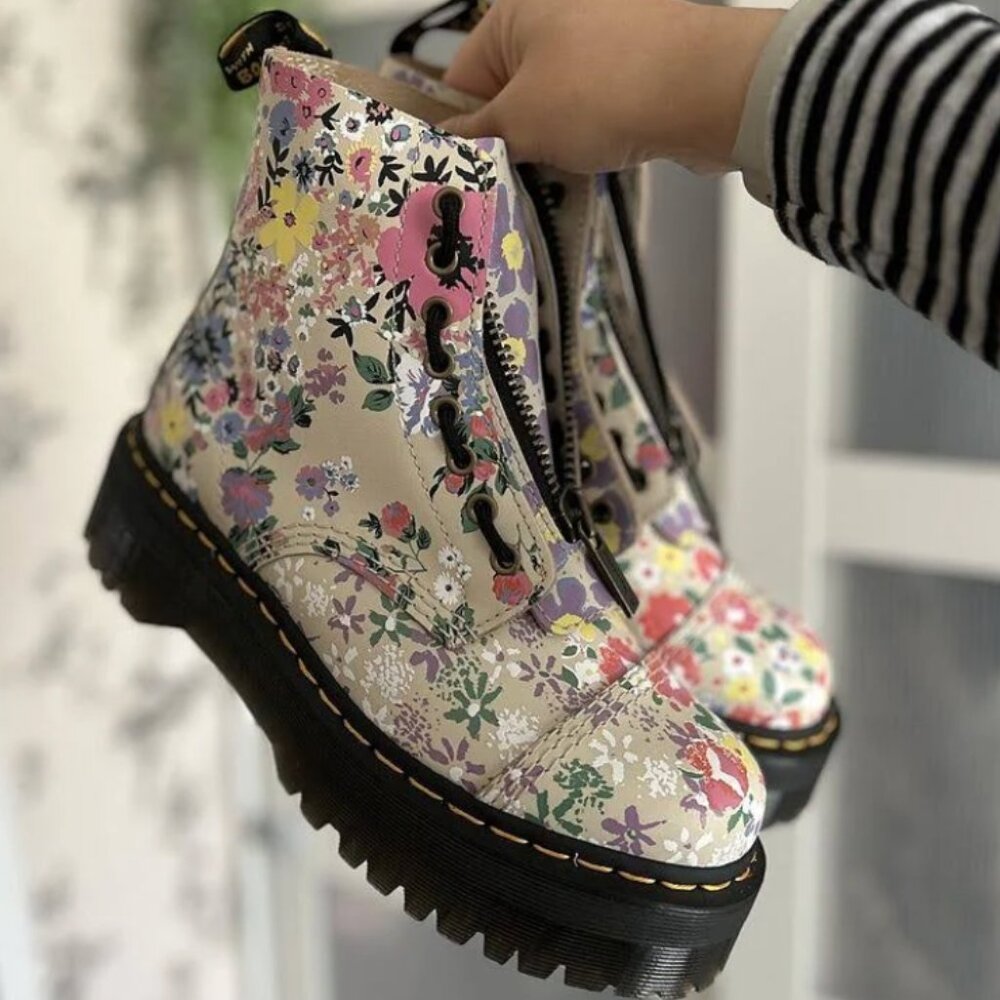 Weathered Floral Dr. Martens